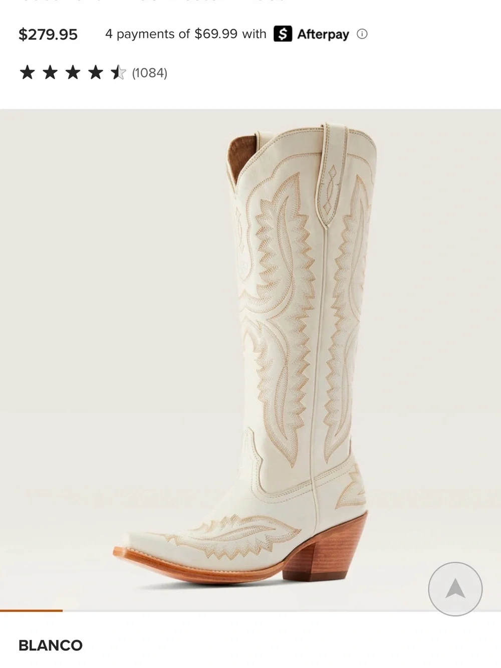 ARIAT WOMEN'S CASANOVA WESTERN
BOOTS - SNIP TOE VINTAGE BLANCO FESTIVAL BOOT 7 - Picture 10 of 10